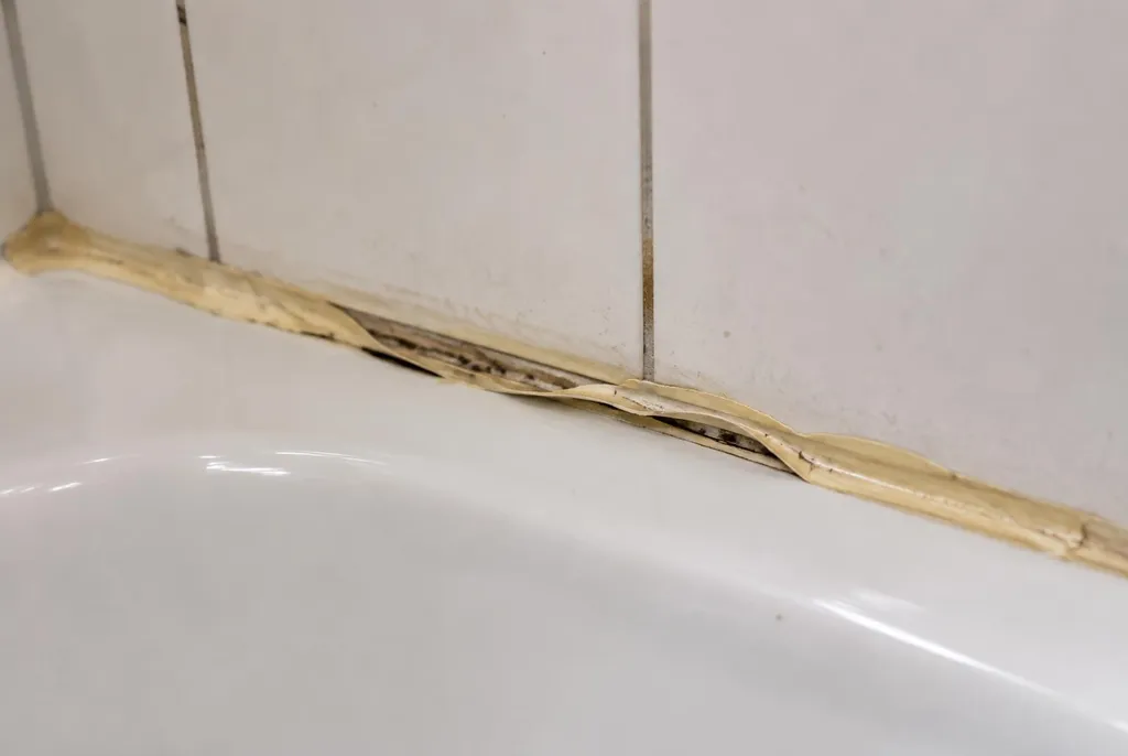 Kitbedrijf Aalsmeer – loslatende kit naast het bad